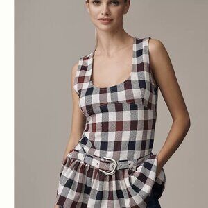 NWT Mauve Anthropologie Belted Drop-waist Peplum Tank Top. Size M